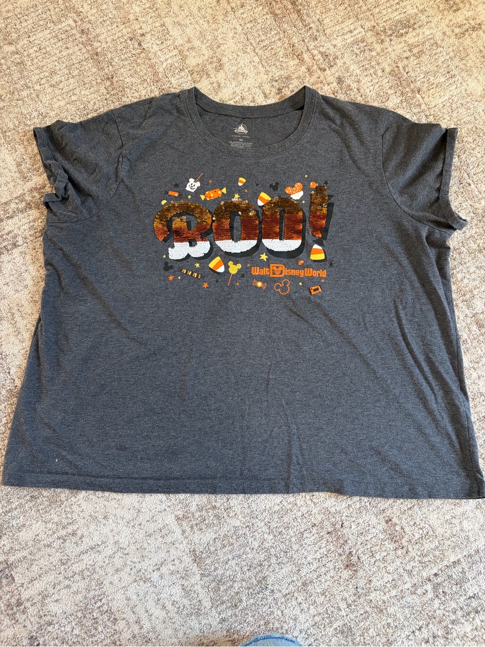 Disney Parks Halloween - Boo Flip Sequin Shirt